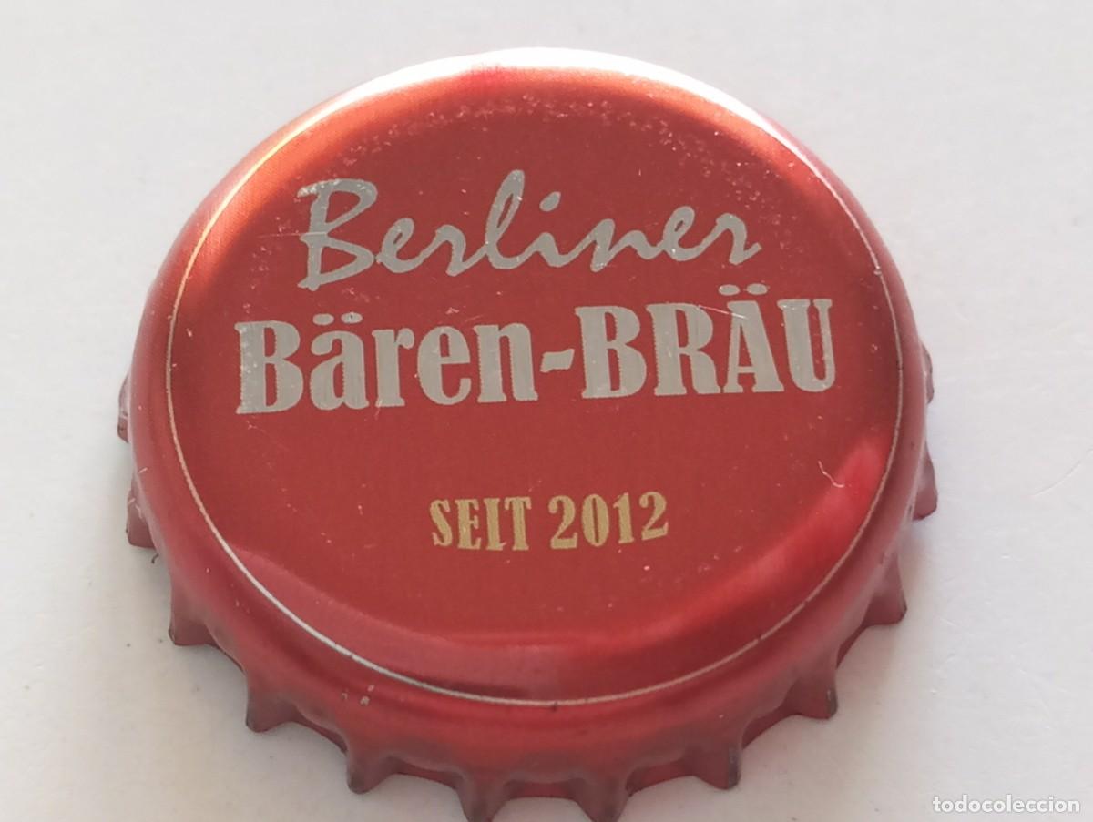 Coleccionismo de cervezas: Chapa tap&oacute;n corona de la cerveza alemana BERLINER B&Auml;REN-BR&Auml;U SEIT 2012