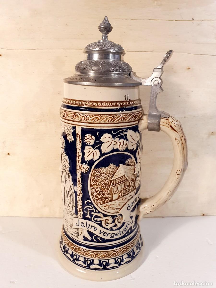 Coleccionismo de cervezas: Jarra de cerveza alemana, 1 litro. 1926.
