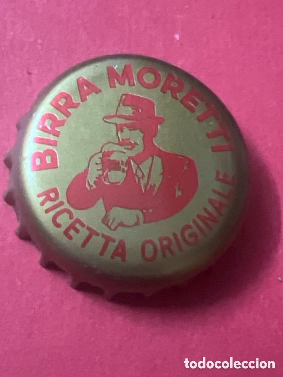 Coleccionismo de cervezas: T4/X69/Q6. chapa tap&oacute;n corona de cerveza italiana, Birra Moretti.