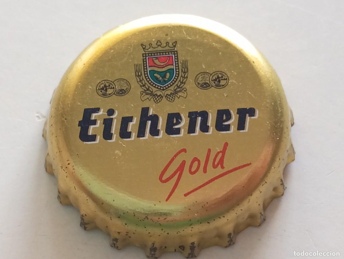 Coleccionismo de cervezas: Chapa tap&oacute;n corona de la cerveza alemana EICHENER GOLD