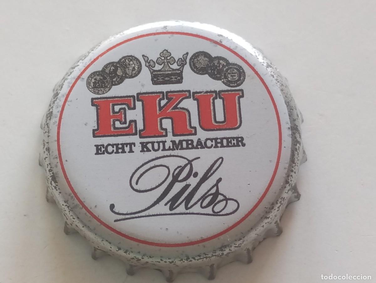 Coleccionismo de cervezas: Chapa tap&oacute;n corona de la cerveza alemana EKU PILS ECHT KULMBACHER