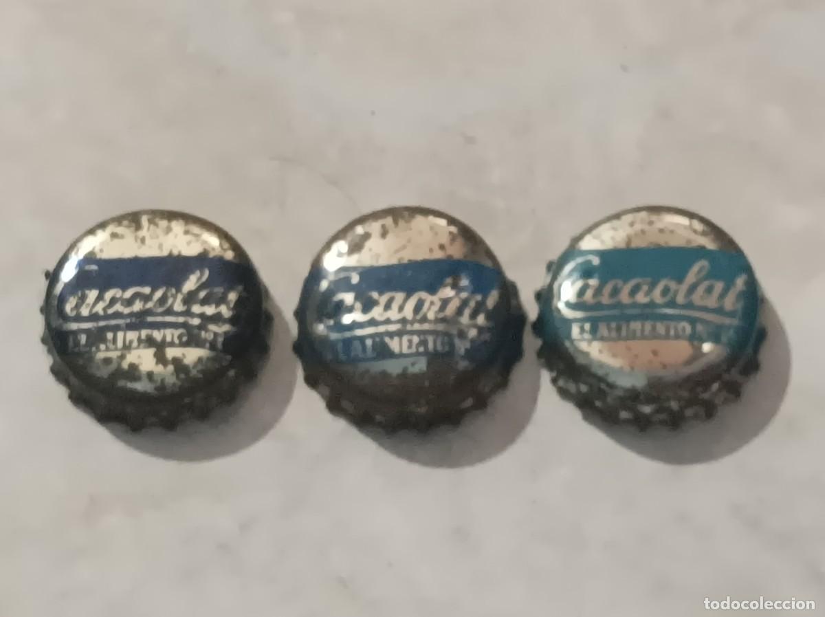 Coleccionismo de cervezas: Chapa tapon coron cacaolat diferentes tonos