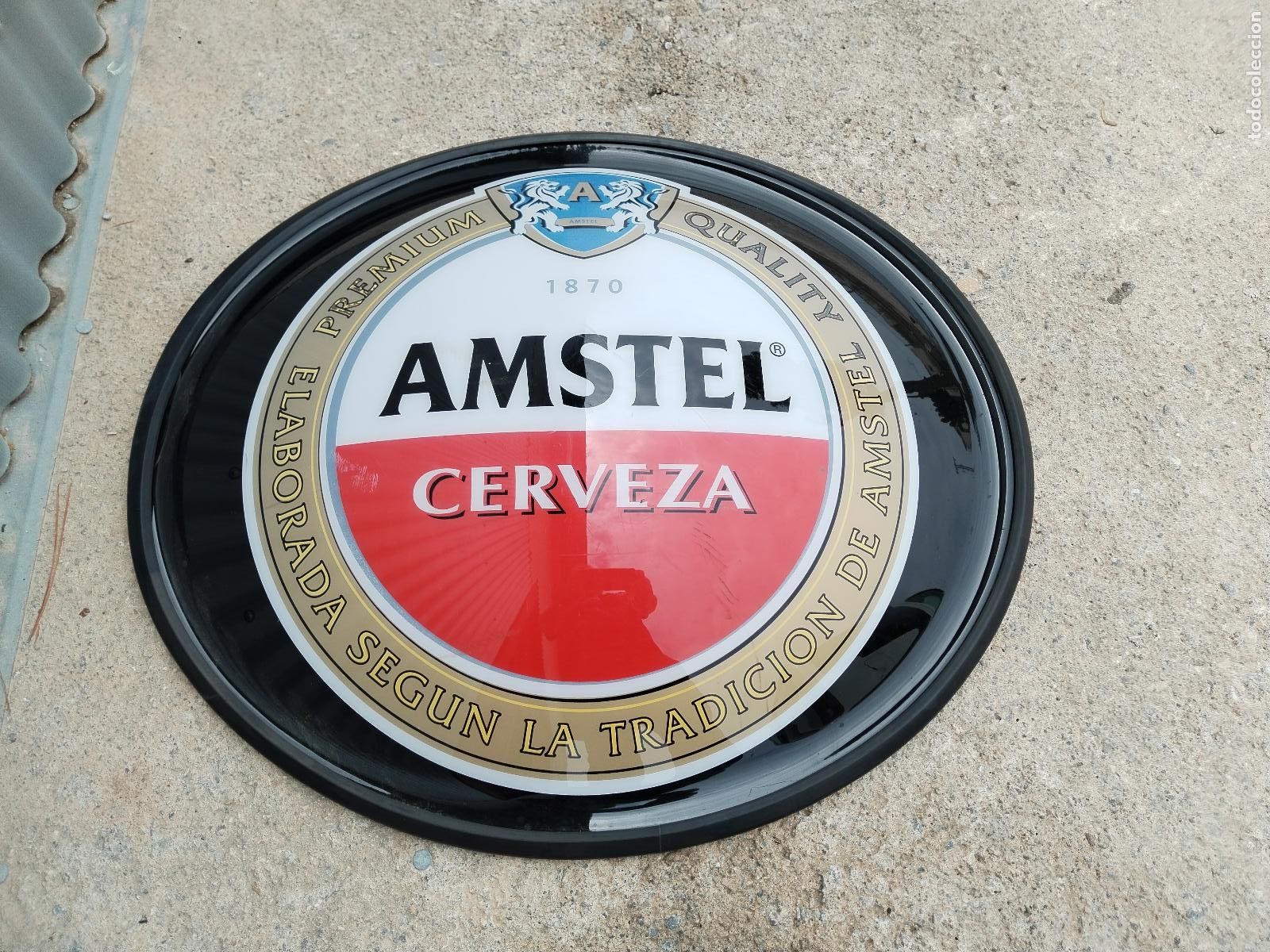 Collectable Beer: cara cartel cerveza amstel