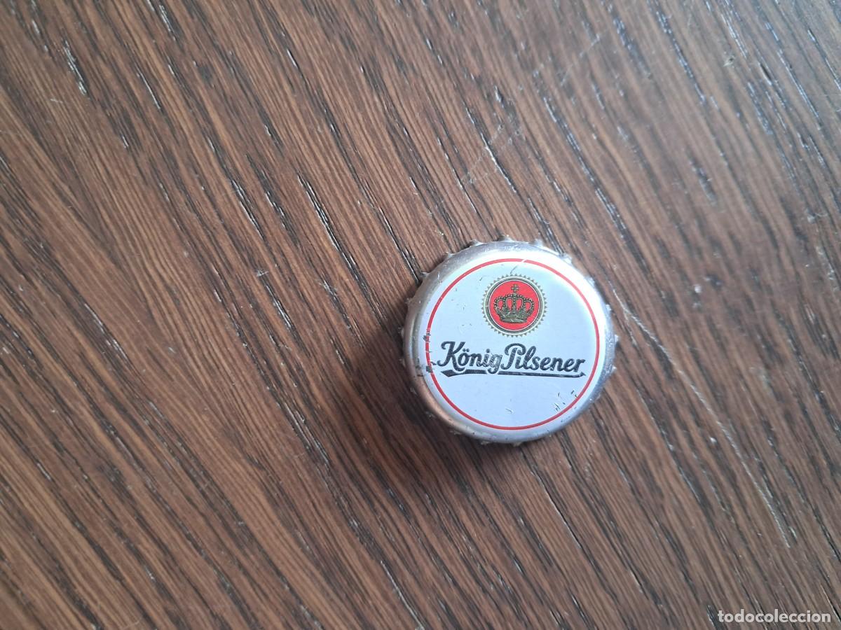 Coleccionismo de cervezas: chapa tap&oacute;n corona de cerveza, k&ouml;nig Pilsener.
