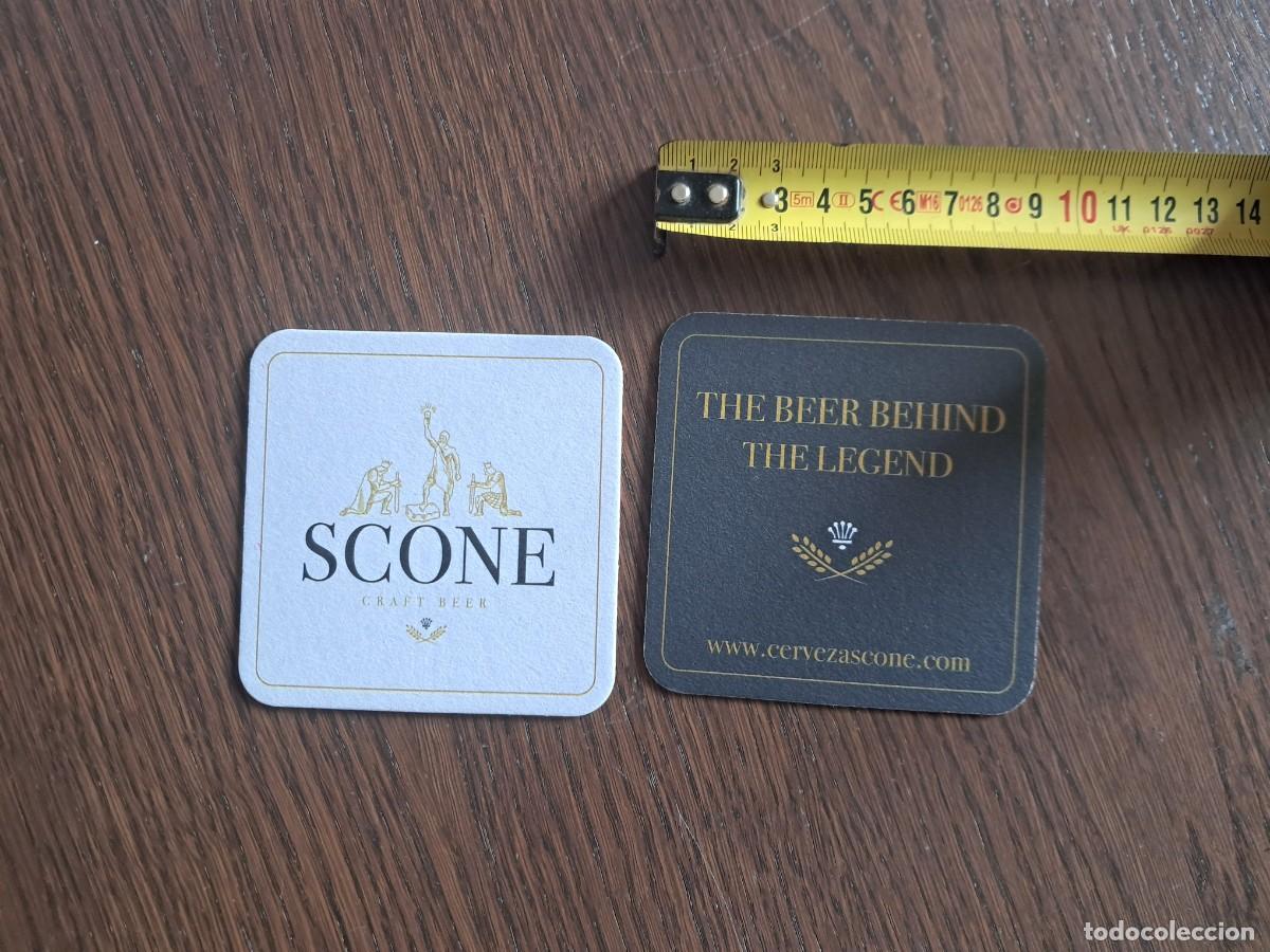 Collectionnisme de bi&egrave;res: posavasos de cerveza artesana de Asturias, Scone.