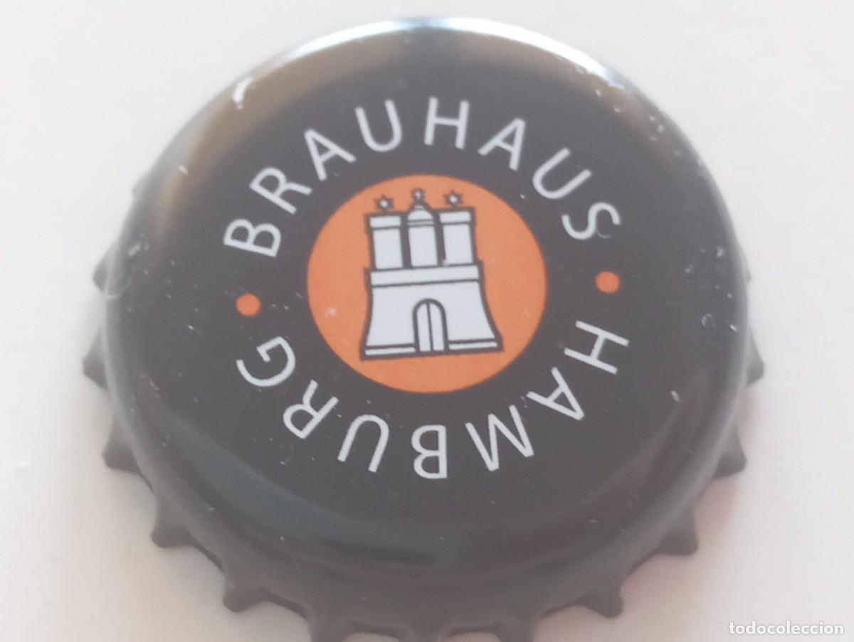 Coleccionismo de cervezas: Chapa tap&oacute;n corona de la cerveza alemana GR&Ouml;NINGER PILS - BRAUHAUS HAMBURG