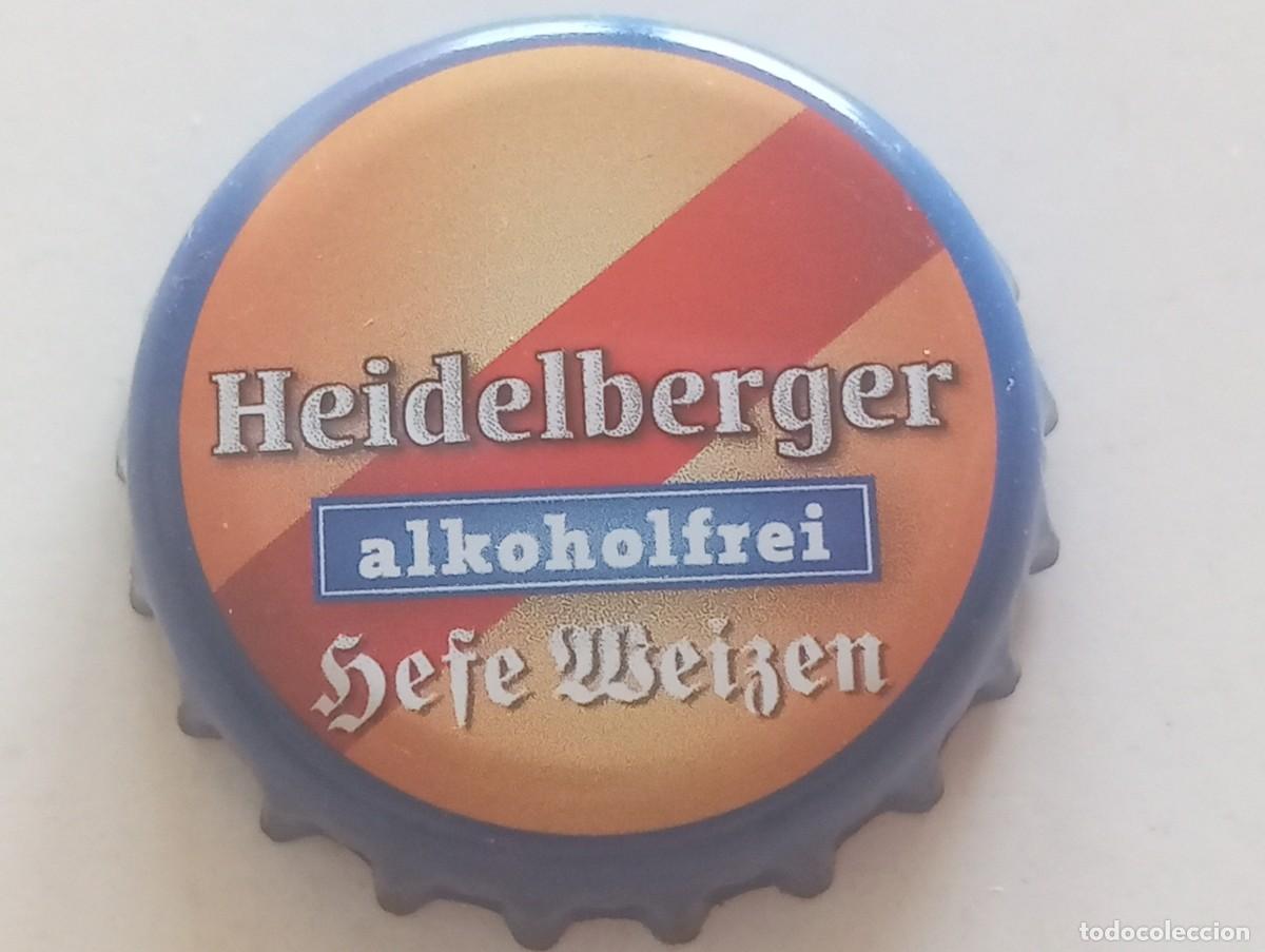 Coleccionismo de cervezas: Chapa tap&oacute;n corona de la cerveza alemana HEIDELBERGER ALKOHOLFREI HEFE WEIZEN