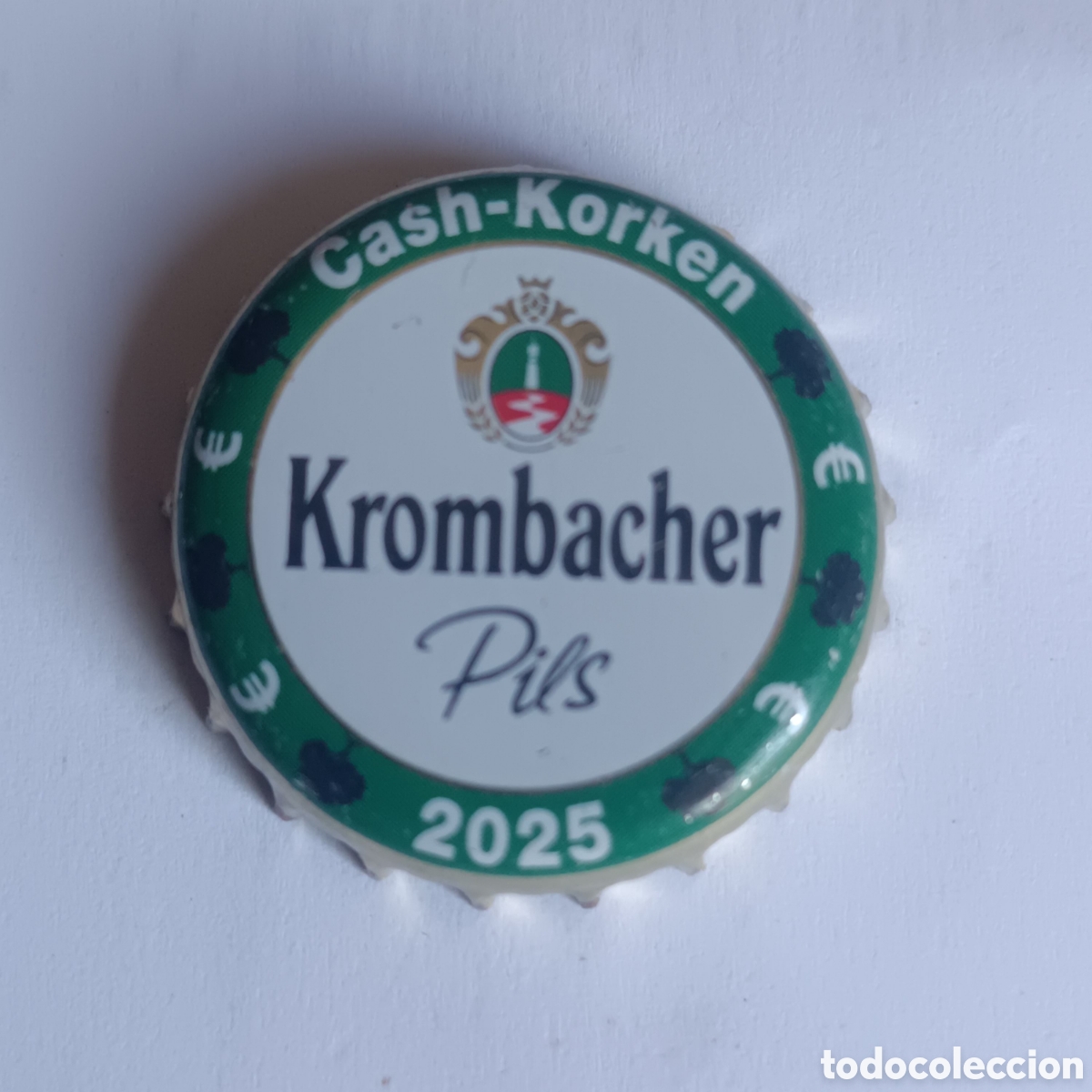Coleccionismo de cervezas: CHAPA cerveza alemana KROMBACHER PILS CASH-KORKEN (en blanco). CHAPA - TAPA - CORONA - CAPS- TAPON -