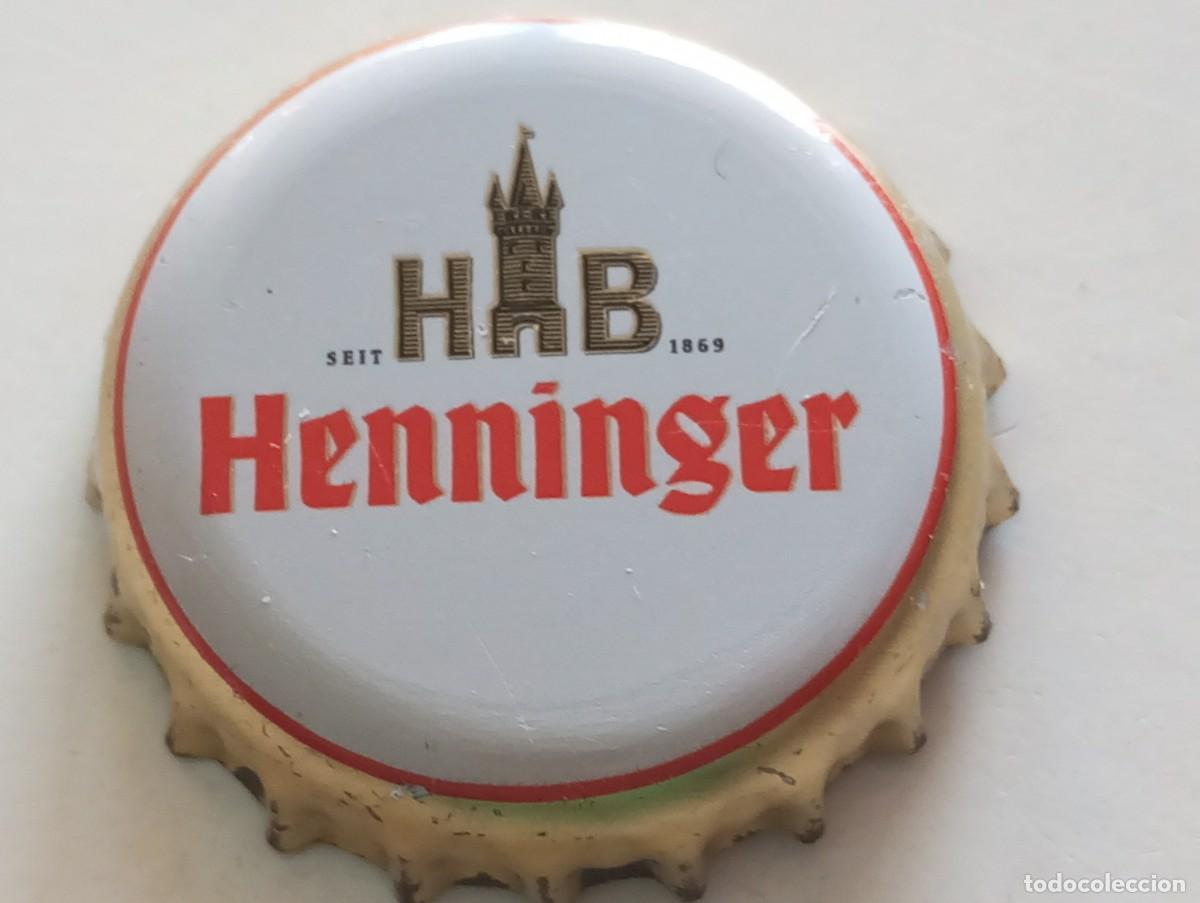 Sammeln von Brauereiartikeln: Chapa tap&oacute;n corona de la cerveza alemana HENNINGER SEIT 1869