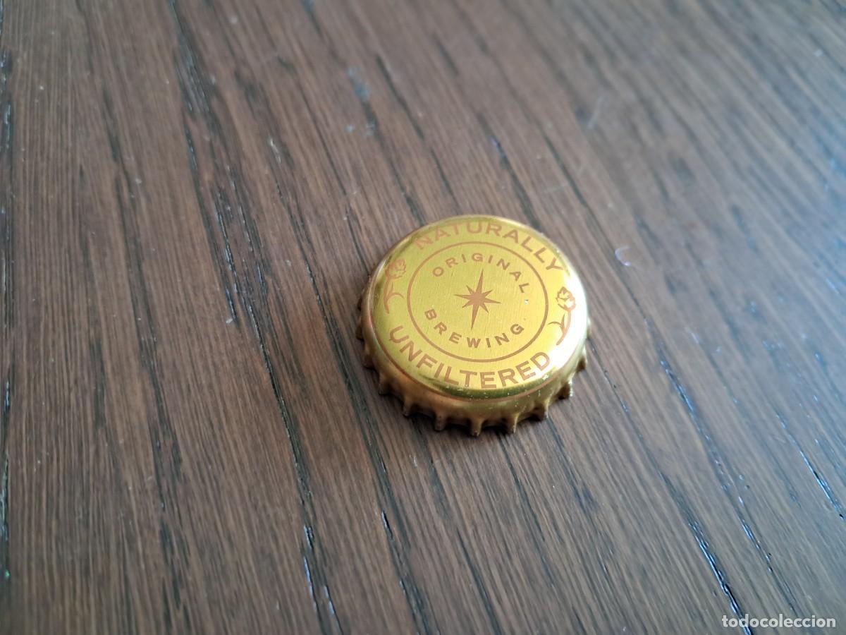 Collectable Beer: chapa tap&oacute;n corona de cerveza, Original brewing, naturally unfiltered.