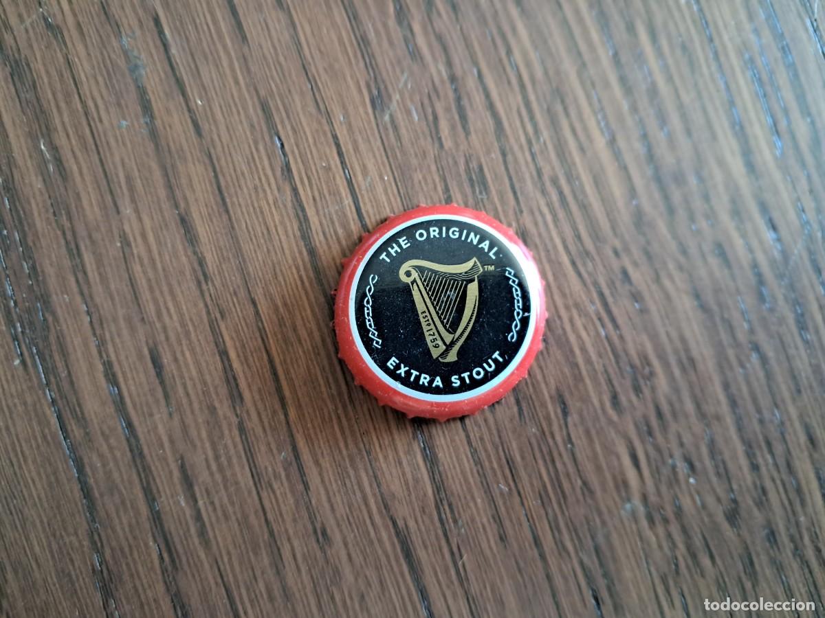 Collectable Beer: chapa tap&oacute;n corona de cerveza, Guinness, the original, extra stout.