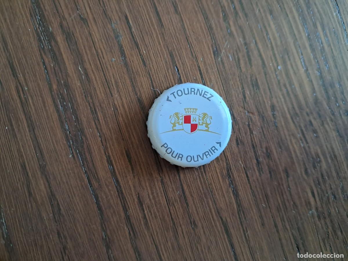 Collectable Beer: chapa tap&oacute;n corona de cerveza, kronenbourg, Francia. apertura giratoria.