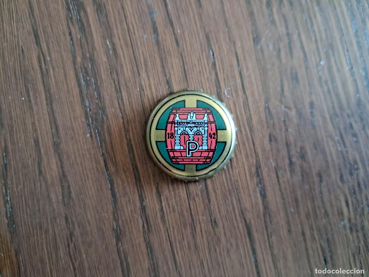 Collectable Beer: chapa tap&oacute;n corona de cerveza checa, Pilsner Urquell.