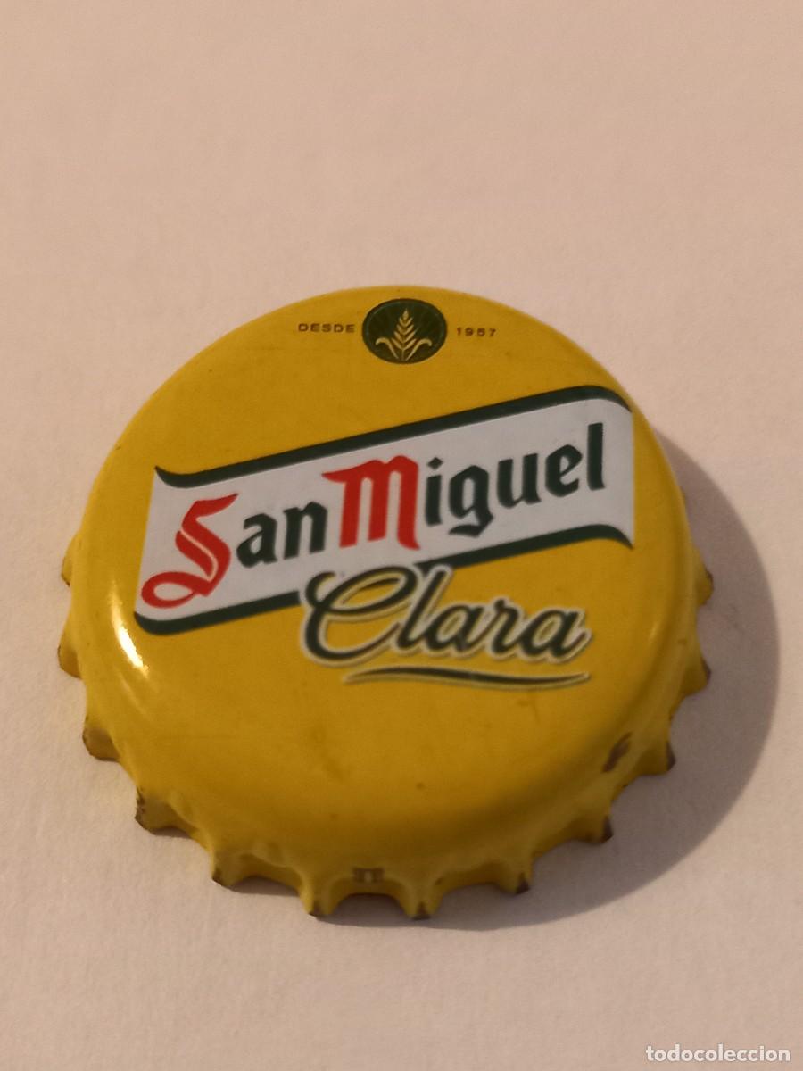 Coleccionismo de cervezas: CHAPA CERVEZA SAN MIGUEL, CLARA. FACTOR&Iacute;A U