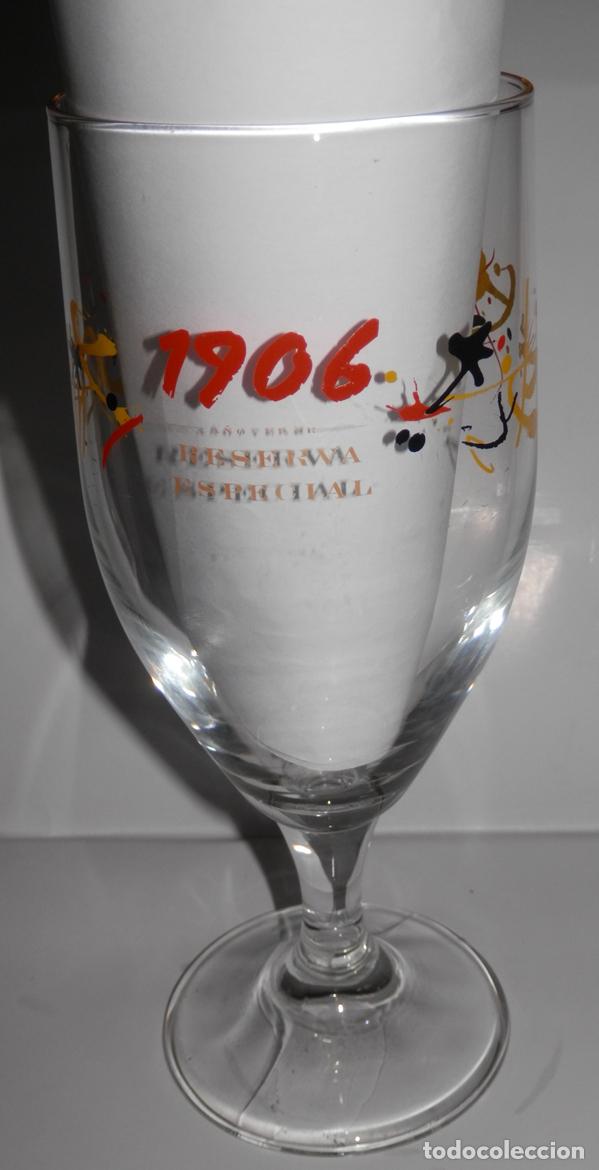 Coleccionismo de cervezas: VASO DE LA CERVEZA 1906 RESERVA ESPECIAL
