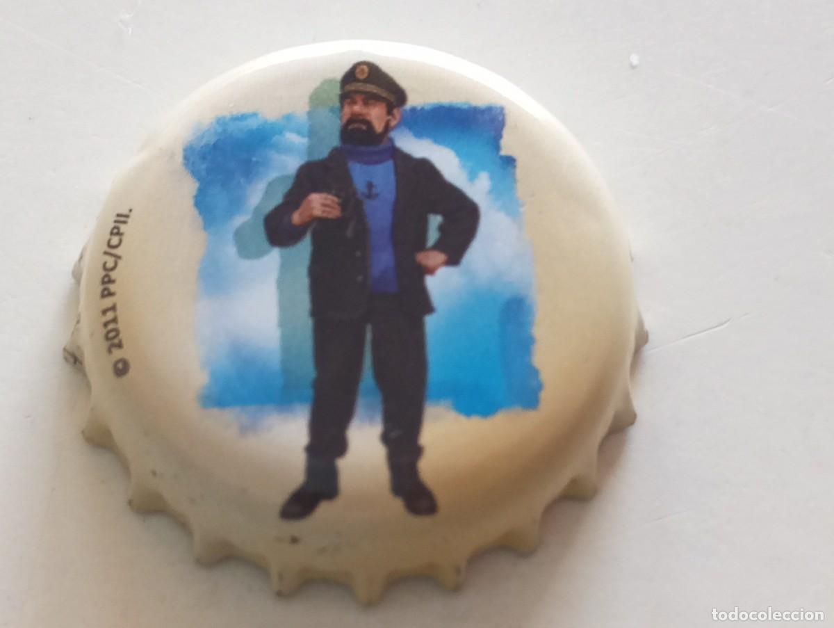 Coleccionismo de cervezas: Chapa tap&oacute;n corona de la bebida alemana KARAMALZ (serie Tint&iuml;n)