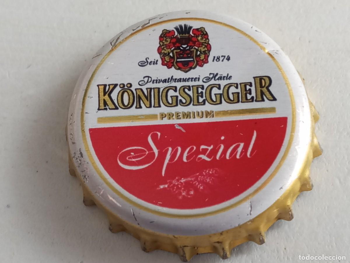 Coleccionismo de cervezas: Chapa tap&oacute;n corona de la cerveza alemana K&Ouml;NIGSEGGER PREMIUM SPEZIAL PRIVATBRAUEREI H&Auml;RLE SEIT 1874