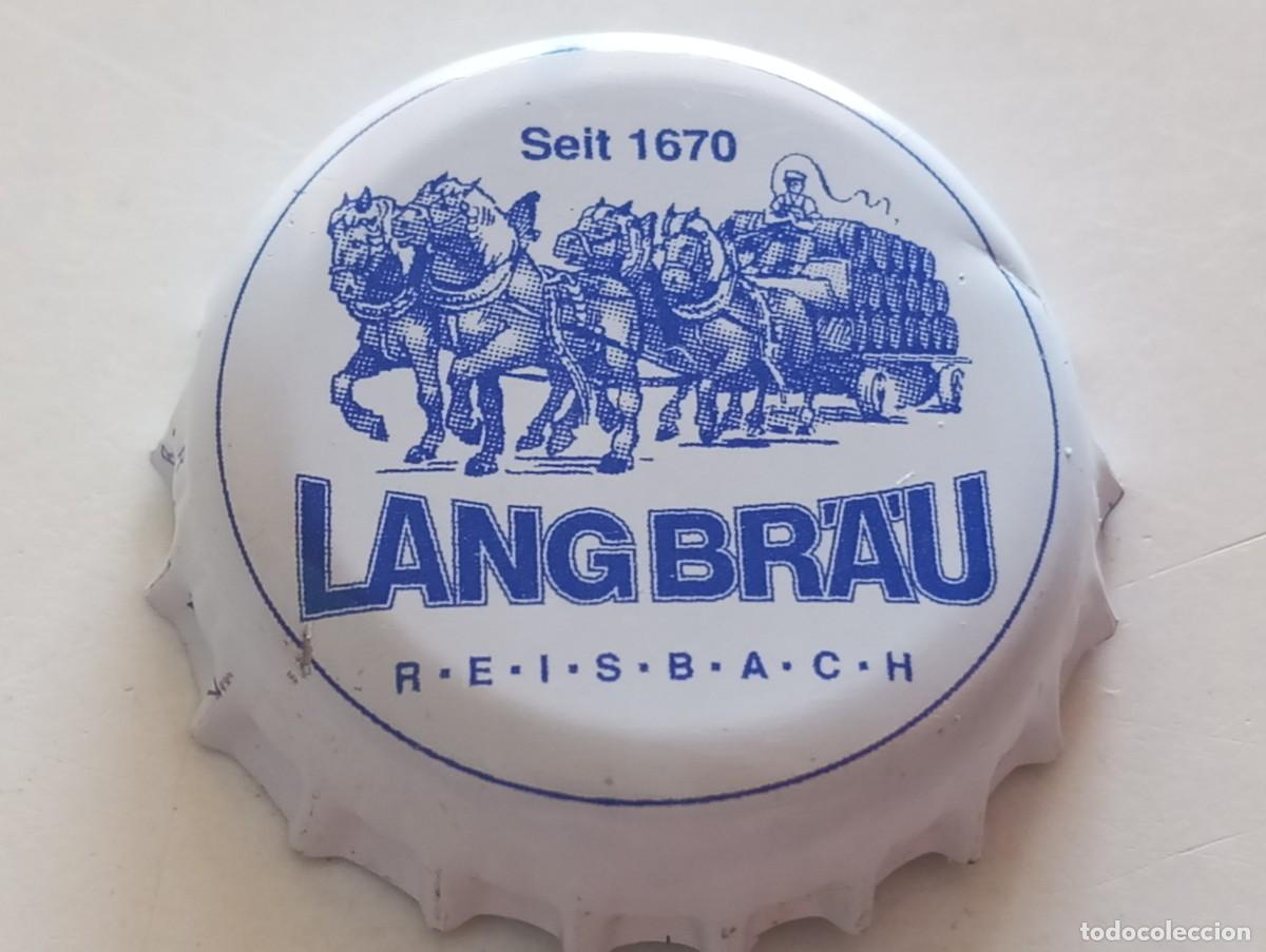 Coleccionismo de cervezas: Chapa tap&oacute;n corona de la cerveza alemana LANG BR&Auml;U SEIT 1670 - REISBACH