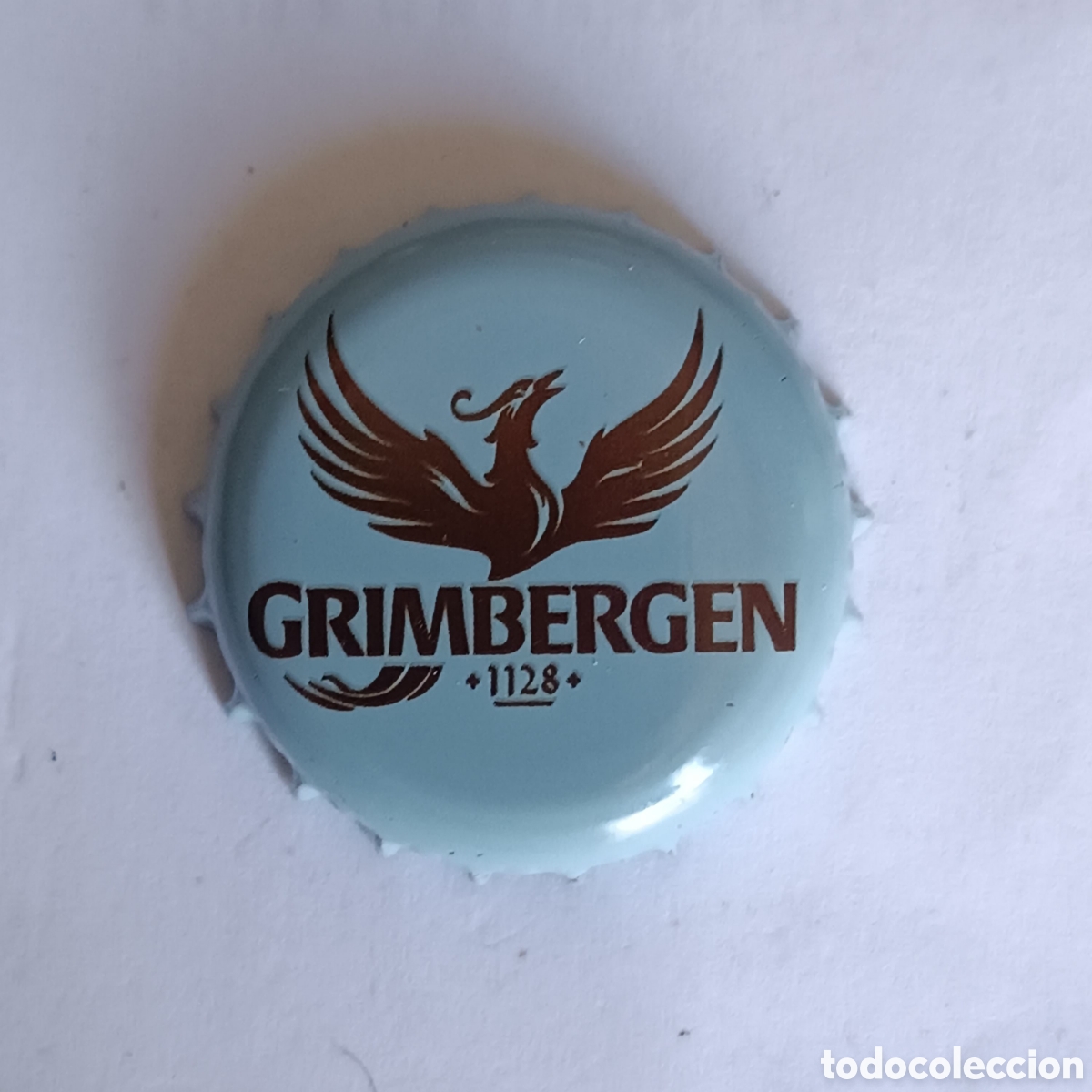 Coleccionismo de cervezas: Chapa de cerveza Grimbergen azul claro