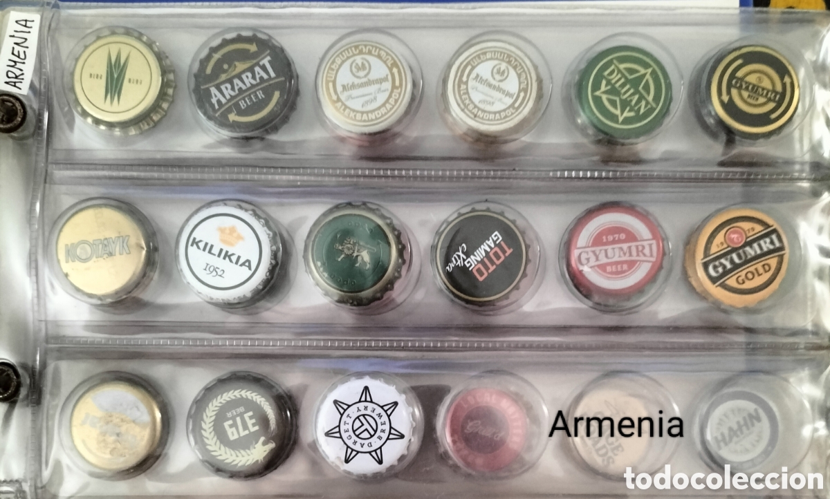 Coleccionismo de cervezas: LOTE 15 CHAPAS TAPON CORONA CERVEZA ARMENIA