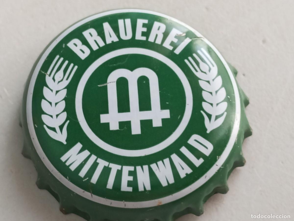 Coleccionismo de cervezas: Chapa tap&oacute;n corona de la cerveza alemana BRAUEREI MITTENWALD
