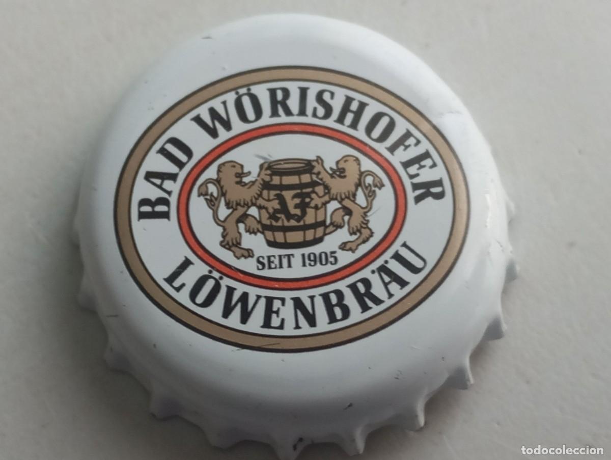 Coleccionismo de cervezas: Chapa tap&oacute;n corona de la cerveza alemana L&Ouml;WENBR&Auml;U SEIT 1905 - BAD W&Ouml;RISHOFER