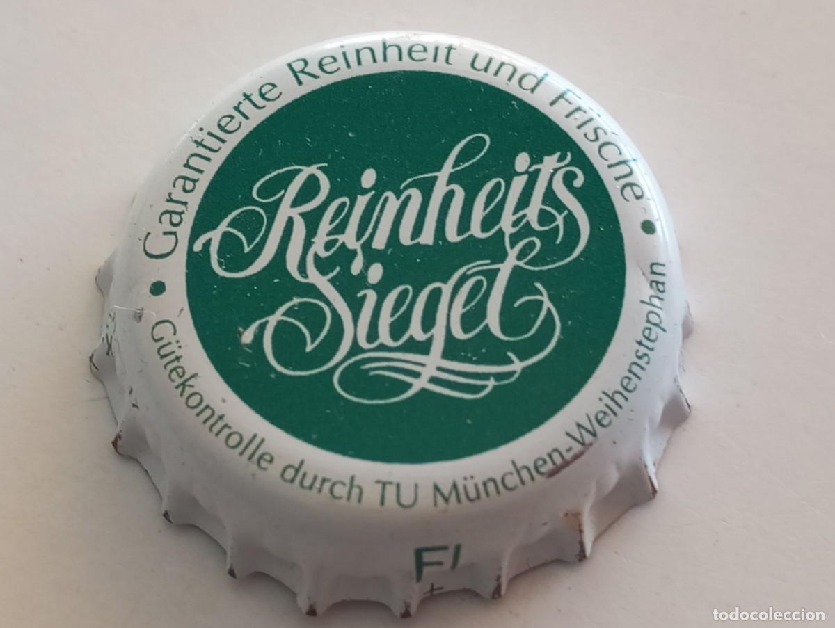 Coleccionismo de cervezas: Chapa tap&oacute;n corona de la cerveza alemana REINHEITS SIEGEL