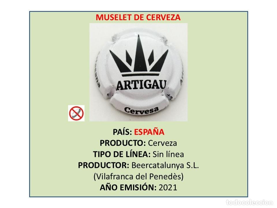 Coleccionismo de cervezas: TAPON CORONA CAPSULA CHAPA CERVEZA &rdquo;MUSELET&rdquo; DE ARTIGAU (ESPA&Ntilde;A)