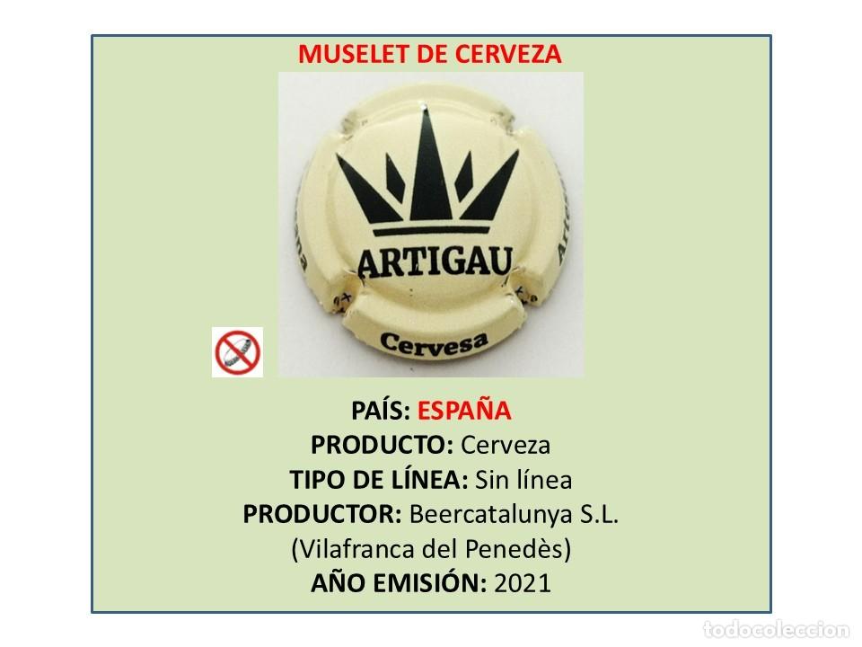 Coleccionismo de cervezas: TAPON CORONA CAPSULA CHAPA CERVEZA &rdquo;MUSELET&rdquo; DE ARTIGAU (ESPA&Ntilde;A)