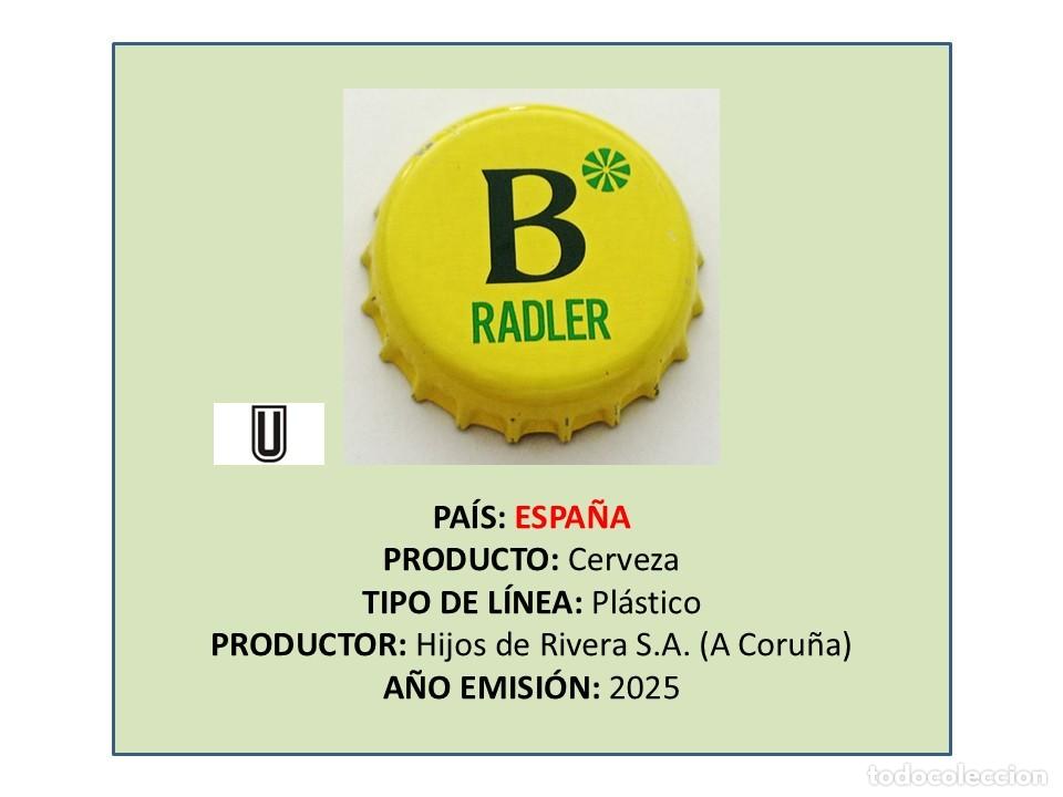Coleccionismo de cervezas: TAPON CORONA CAPSULA CHAPA CERVEZA ESTRELLA GALICIA RADLER (ESPA&Ntilde;A)