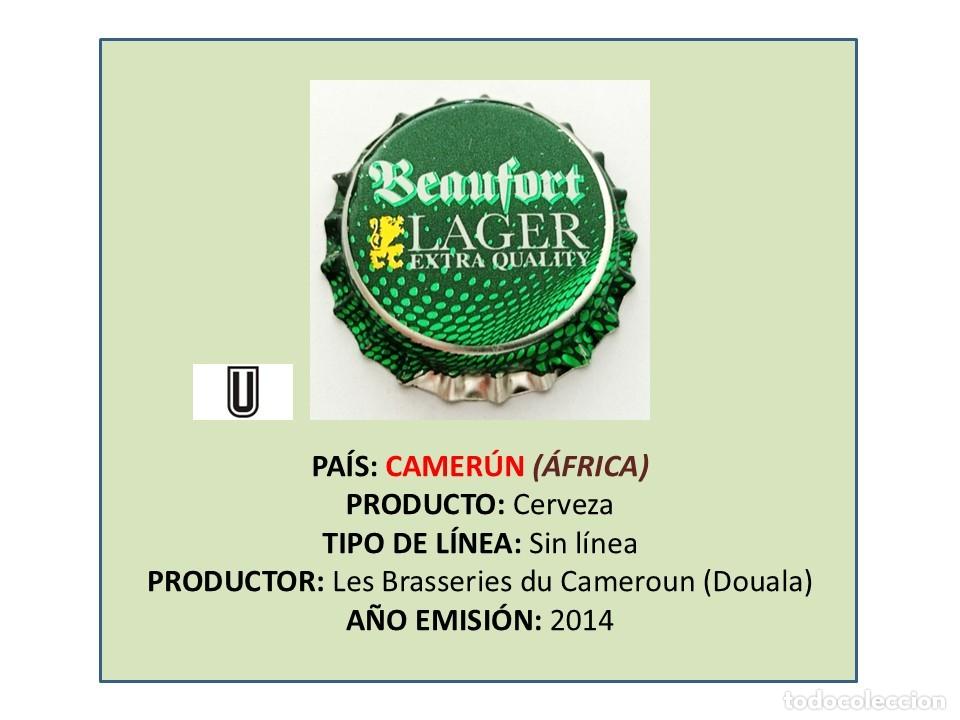 Coleccionismo de cervezas: TAPON CORONA CAPSULA CHAPA CERVEZA BEAUFORT LAGER (CAMER&Uacute;N)