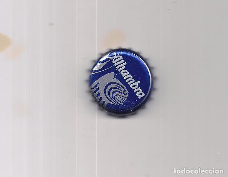 Coleccionismo de cervezas: 1 chapa Alhambra color azul le&oacute;n fact Tci