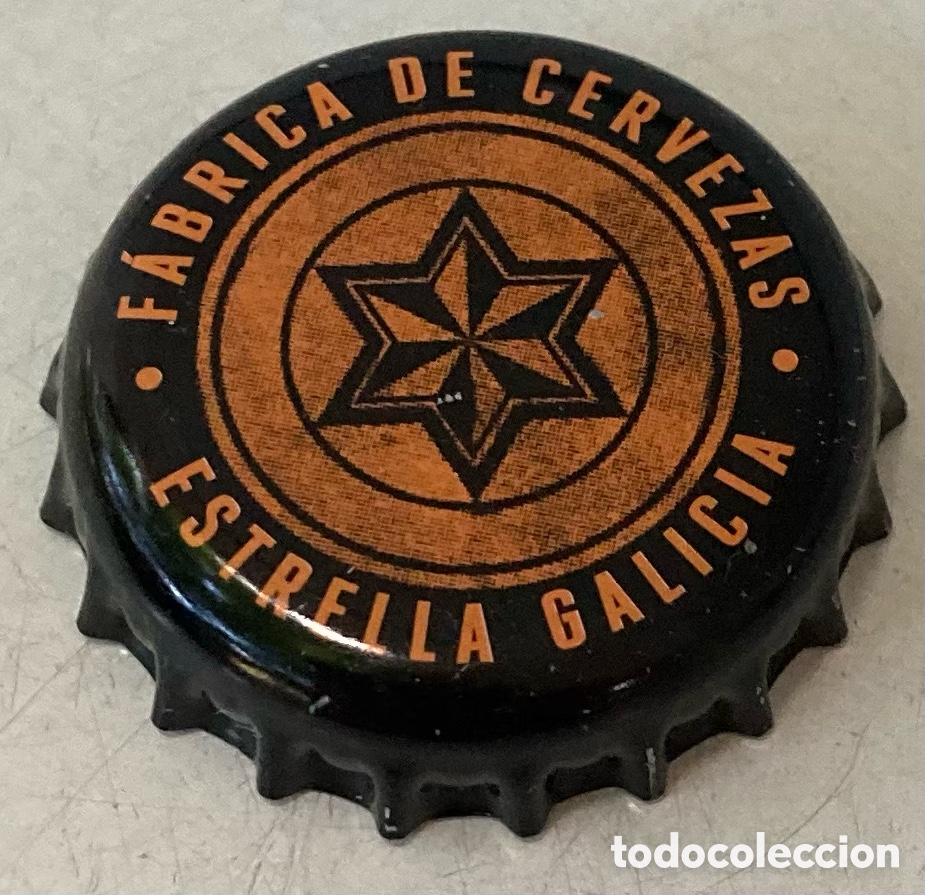 Coleccionismo de cervezas: TAP&Oacute;N CORONA BOTTLE CAP CHAPA CERVEZA ESTRELLA GALICIA (37). FAB.CHAPA:CP--LOTE N. 4118--CARMANJO