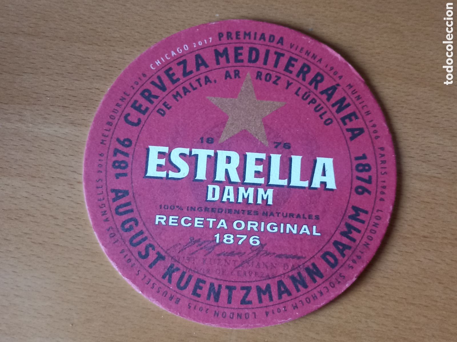 Coleccionismo de cervezas: Posavasos Cerveza Estrella Damm Receta original - Pedido m&iacute;nimo 3 &euro;