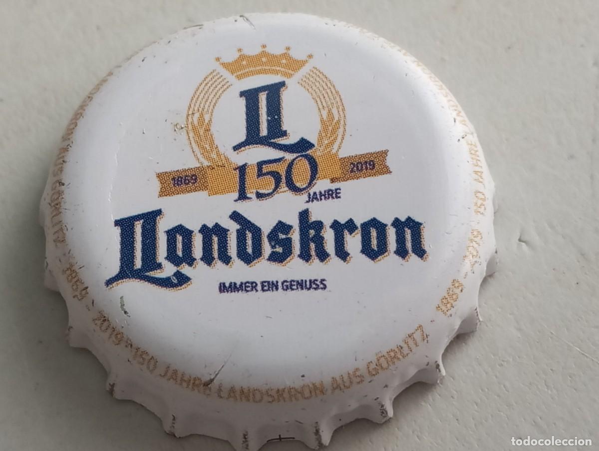 Coleccionismo de cervezas: Chapa tap&oacute;n corona de la cerveza alemana LANDSKRON AUS G&Ouml;RLITZ 150 JAHRE (1869-2019)