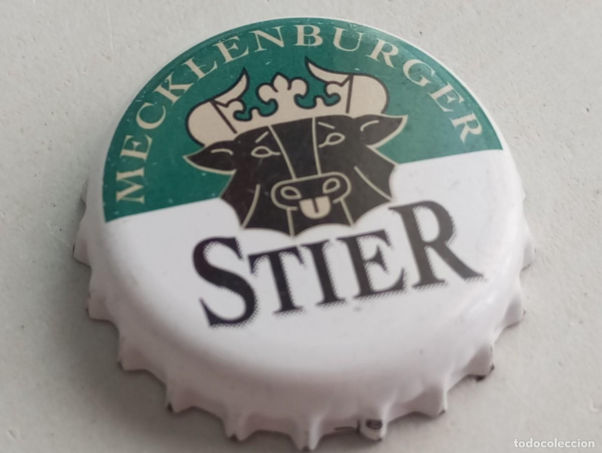 Coleccionismo de cervezas: Chapa tap&oacute;n corona de la cerveza alemana MECKLENBURGER STIER (falda blanca)