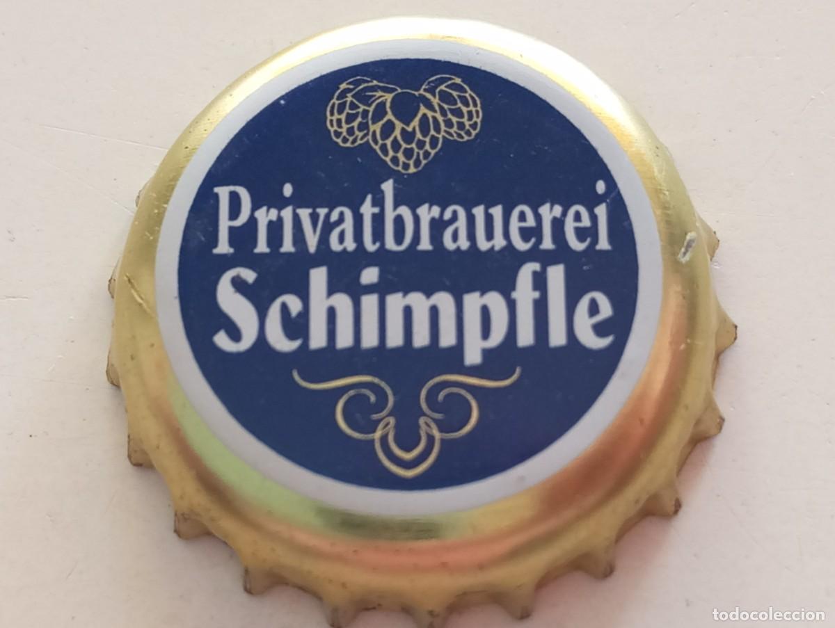 Coleccionismo de cervezas: Chapa tap&oacute;n corona de la cerveza alemana PRIVATBRAUEREI SCHIMPFLE