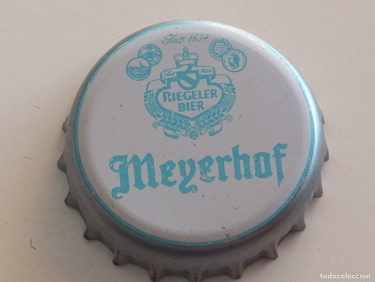 Coleccionismo de cervezas: Chapa tap&oacute;n corona de la cerveza alemana RIEGELER BIER SEIT 1834 MEYERHOF