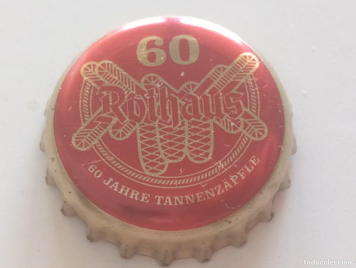 Coleccionismo de cervezas: Chapa tap&oacute;n corona de la cerveza alemana ROTHAUS 60 JAHRE TANNENZ&Auml;PFLE