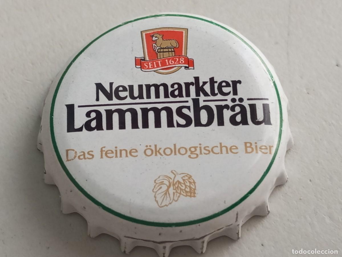 Coleccionismo de cervezas: Chapa tap&oacute;n corona de la cerveza alemana NEUMARKTER LAMMSBR&Auml;U DAS FEINE &Ouml;KOLOGISCHE BIER