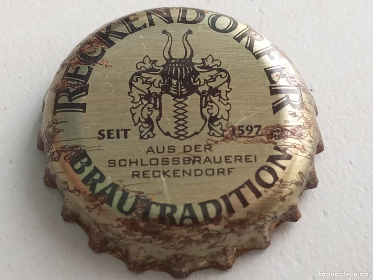 Coleccionismo de cervezas: Chapa tap&oacute;n corona de la cerveza alemana RECKENDORFER BRAUTRADITION SEIT 1597
