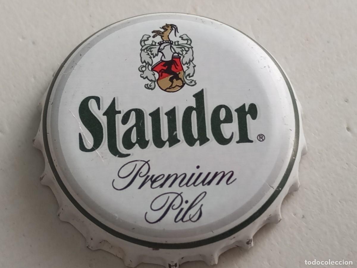 Coleccionismo de cervezas: Chapa tap&oacute;n corona de la cerveza alemana STAUDER PREMIUM PILS (con logo)