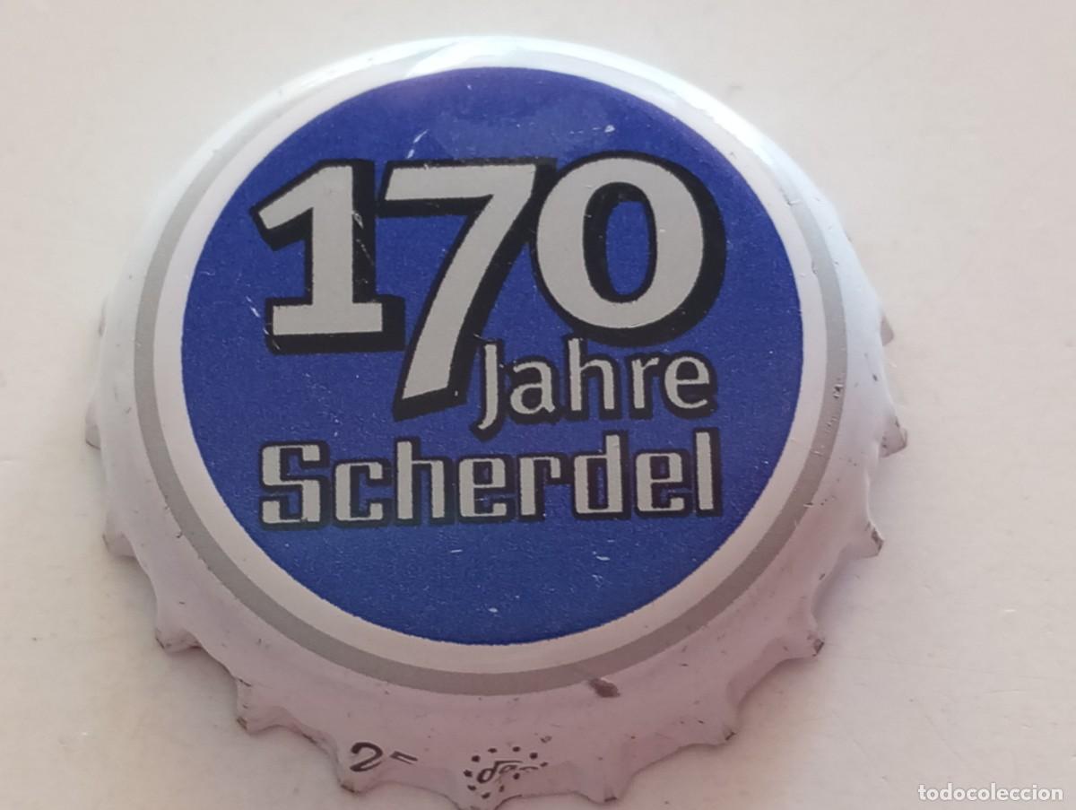 Coleccionismo de cervezas: Chapa tap&oacute;n corona de la cerveza alemana SCHERDEL 170 JAHRE