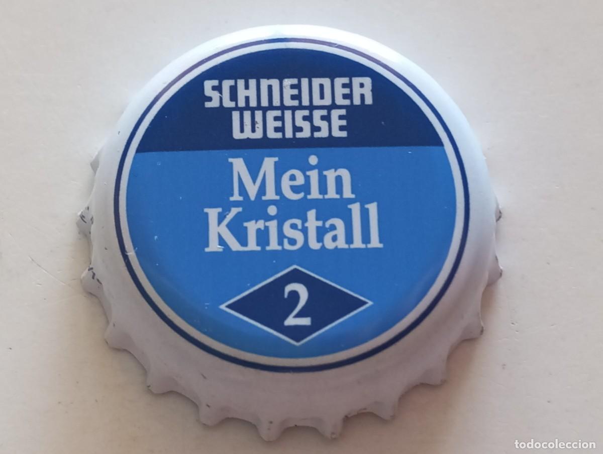 Coleccionismo de cervezas: Chapa tap&oacute;n corona de la cerveza alemana SCHNEIDER WEISSE 2 MEIN KRISTALL