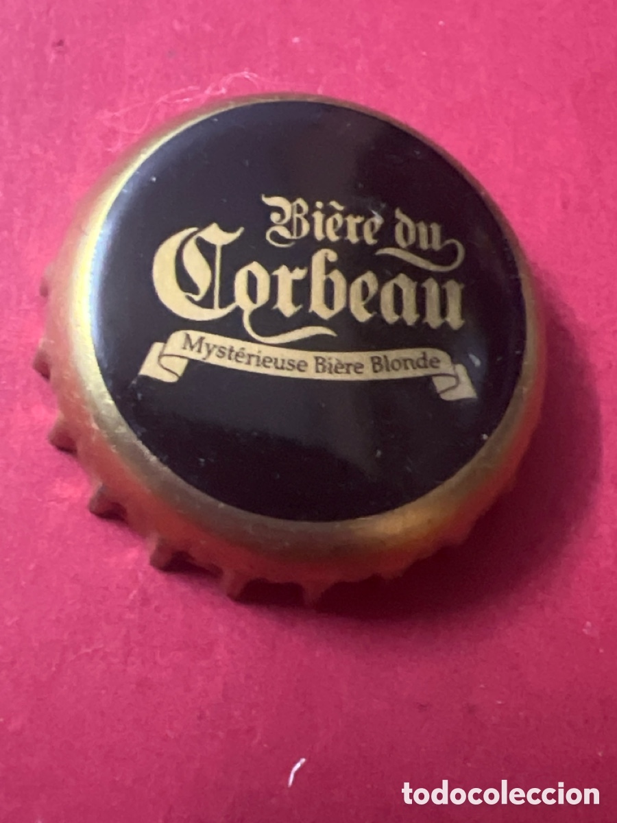 Coleccionismo de cervezas: T4/X64/B2. CHAPA CERVEZA - B&Eacute;LGICA - Bi&egrave;re du Corbeau myst&eacute;rieuse bi&egrave;re blonde
