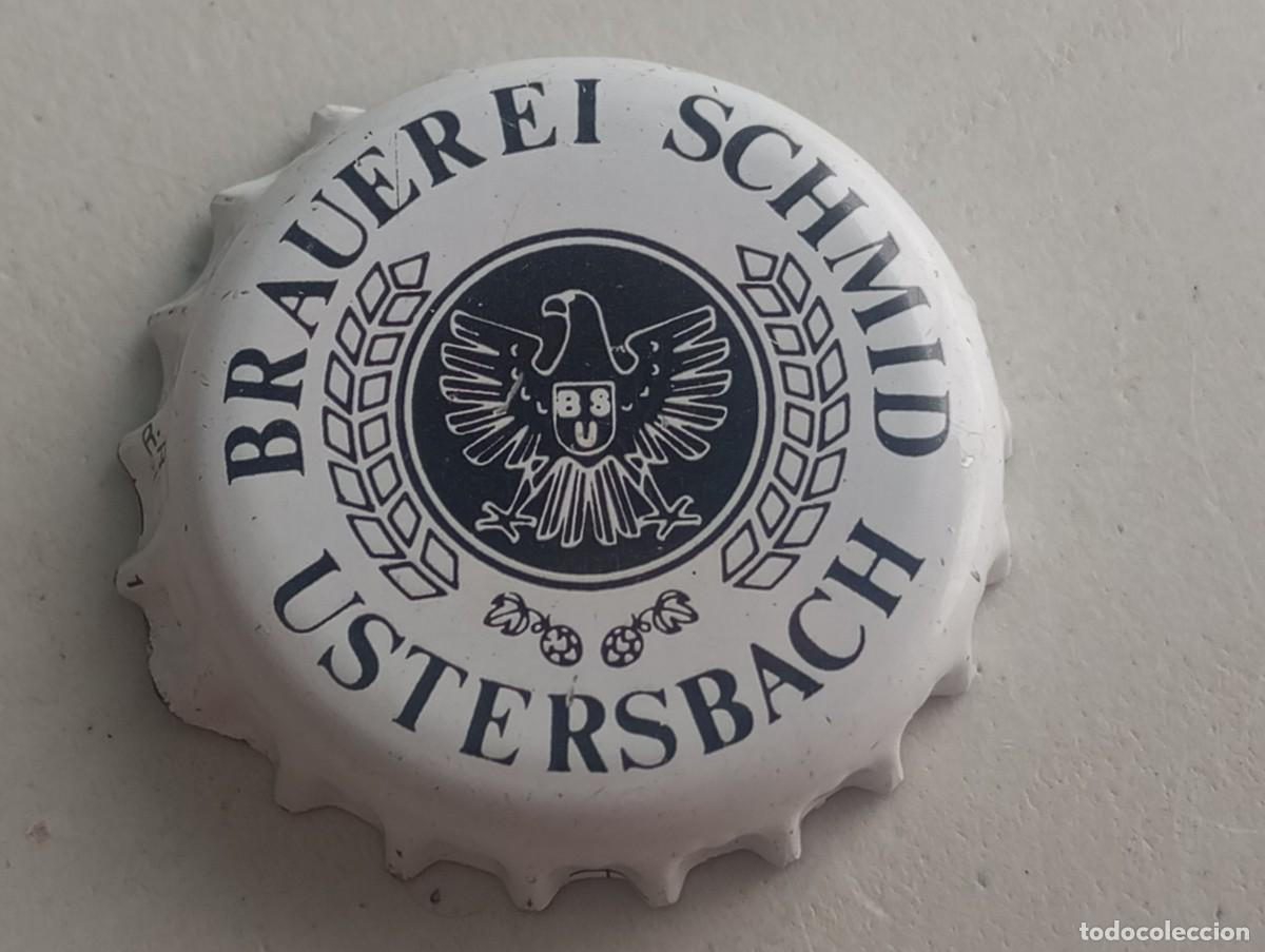 Coleccionismo de cervezas: Chapa tap&oacute;n corona de la cerveza alemana BRAUEREI SCHMID - USTERSBACH