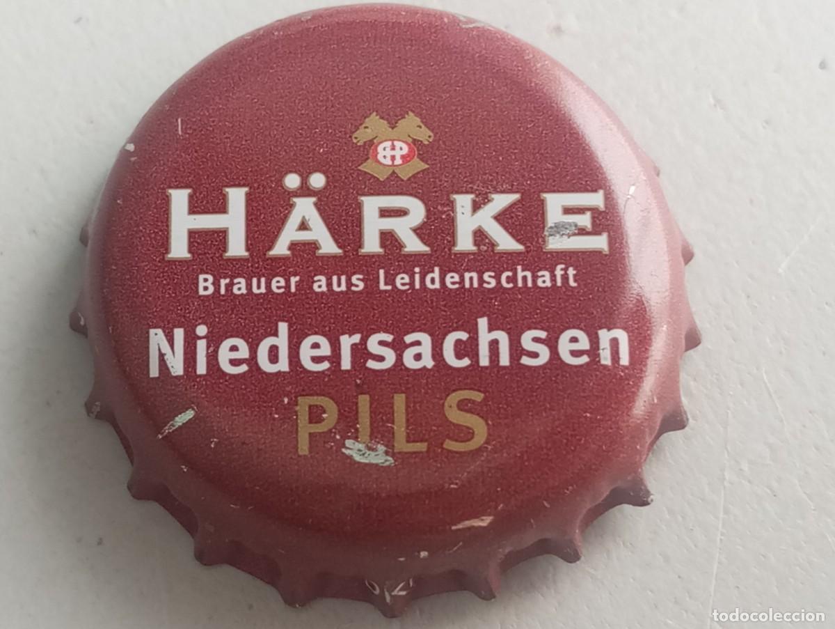 Coleccionismo de cervezas: Chapa tap&oacute;n corona de la cerveza alemana H&Auml;RKE NIEDERSACHSEN PILS BRAUER AUS LEIDENSCHAFT