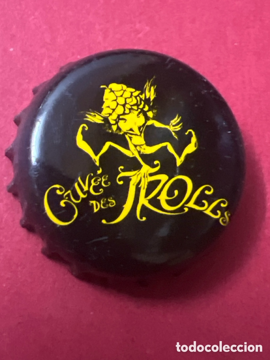 Coleccionismo de cervezas: T4/X64/E6. TAPON CORONA CAPSULA CHAPA CERVEZA CUVE&Eacute; DES TROLLS (B&Eacute;LGICA)