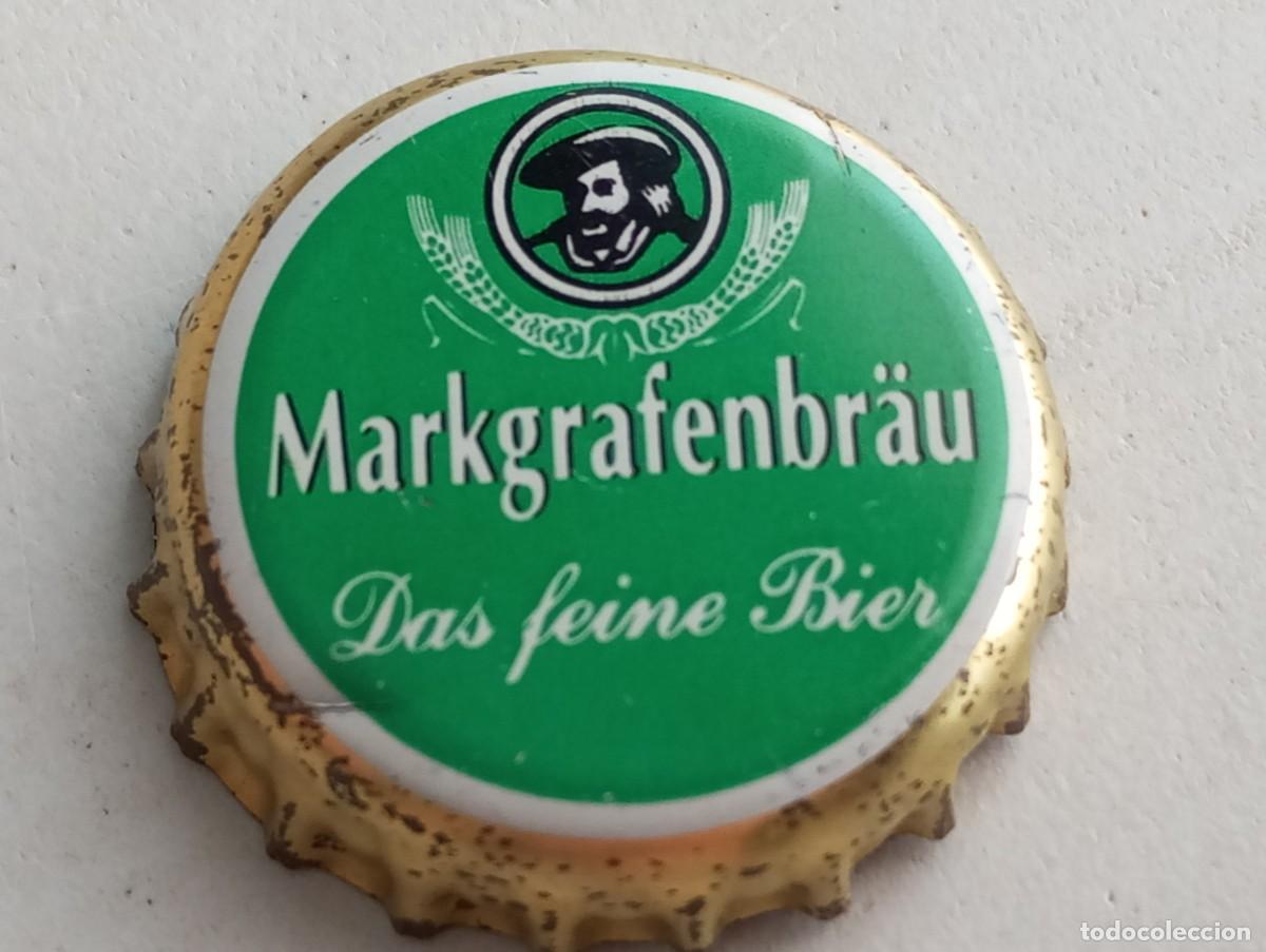 Coleccionismo de cervezas: Chapa tap&oacute;n corona de la cerveza alemana MARKGRAFENBR&Auml;U DAS FEINE BIER