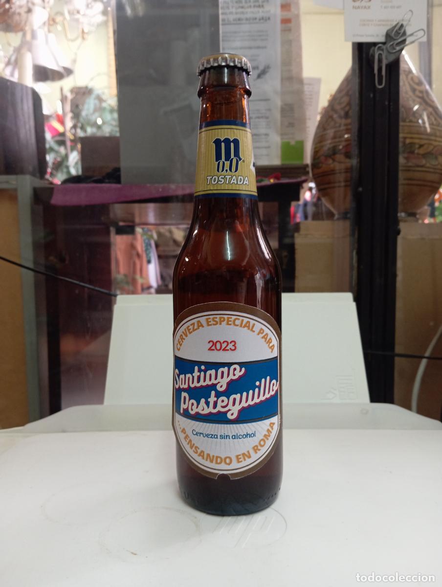 Coleccionismo de cervezas: botella de cerveza mahou - edicion especial santiago posteguillo 2023